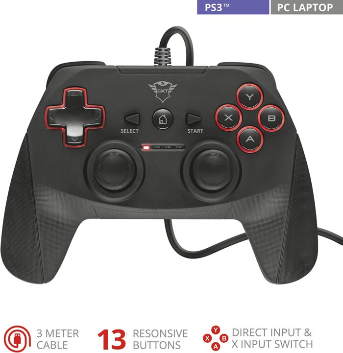 Controller Trust Yula USB Wired - Nero (PC/PS3) - immagine 4