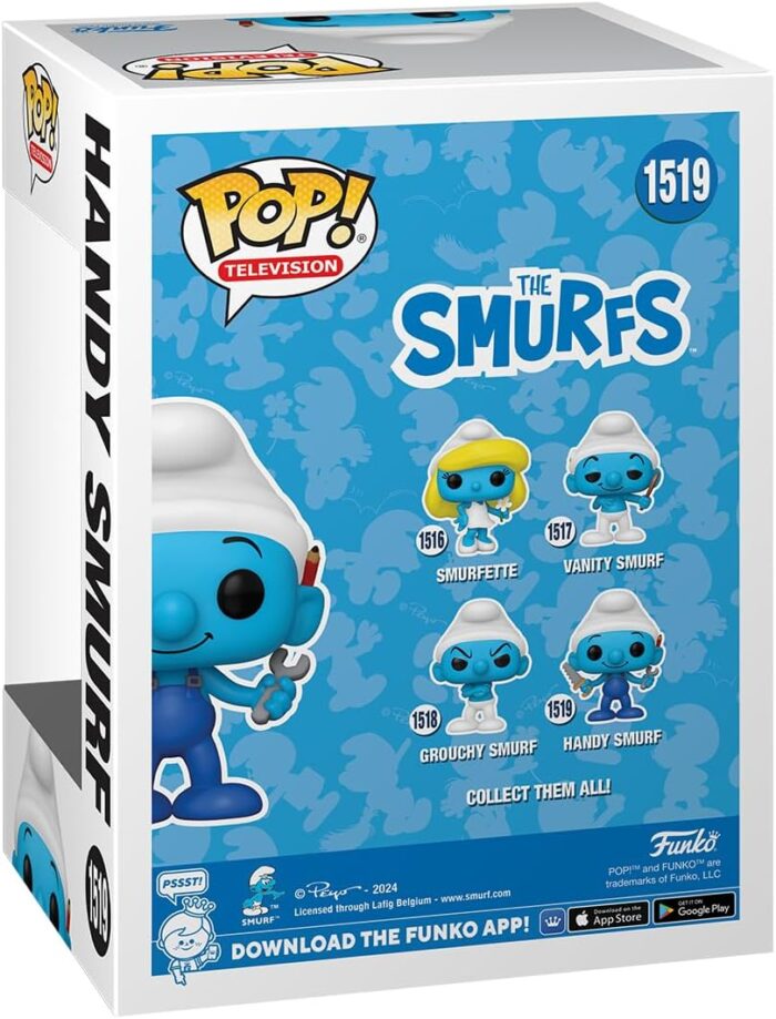 Funko Pop! Television The Smurfs I Puffi - Handy Smurf 1519 - Vinyl Figure - immagine 3