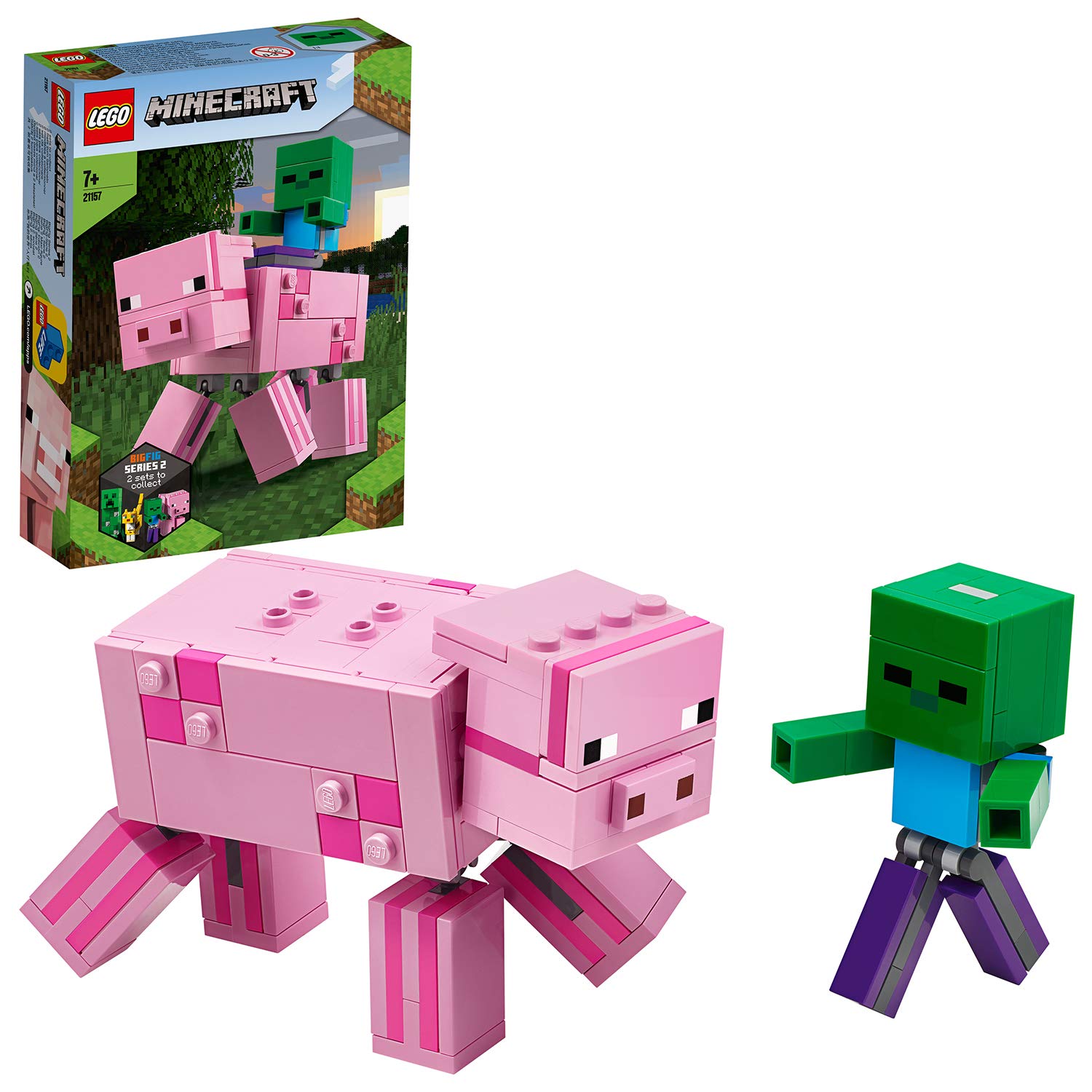 lego21157_7.jpg LEGO Minecraft - Maxi-figure Maiale e Baby Zombi - 21157 - immagine 1