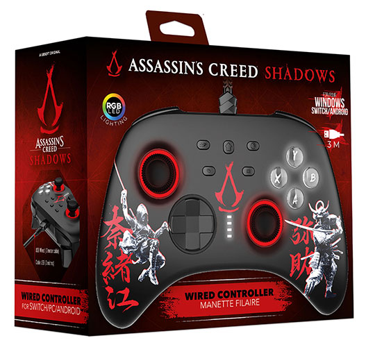 pad-switch-freak-assassinscreed-shadow.jpg Controller Wired Assassin's Creed Shadows - Freaks (Switch / PC Computer) - immagine 1