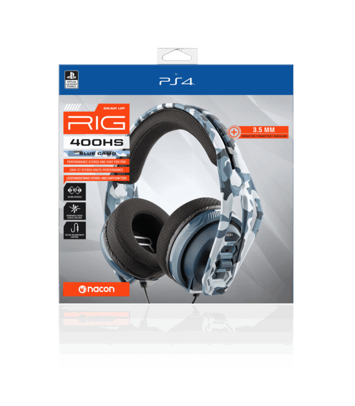 Cuffie RIG 400 HS Nacon - Gaming Headset - Blue Camo (PS4 - PS5) - immagine 3