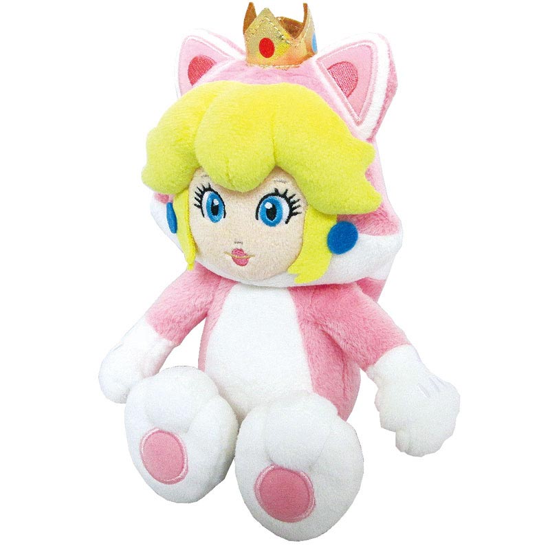 principessa_gatto_peluches_7.jpg Principessa Peach Gatto - Cat Peach - Peluches 25 cm - immagine 1