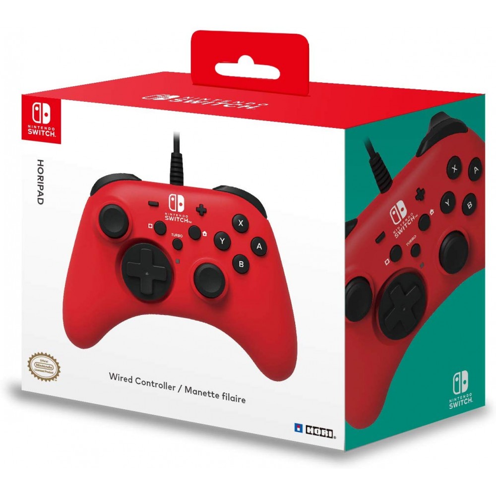pro-controller-hori-rosso-switch_7.jpg Wired Controller Horipad - Rosso (Switch) - immagine 1