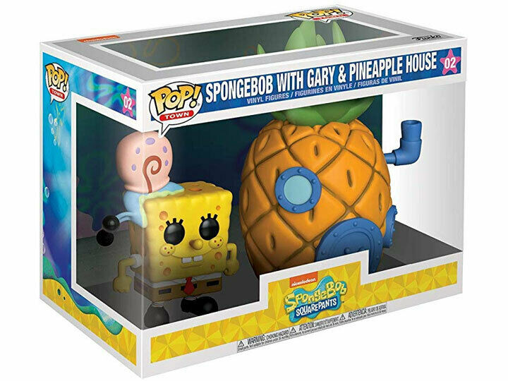 s-l1600_5_1_7.jpg Funko Pop! Town Spongebob with Gary & Pineapple House - 02 Vinyl Figure - immagine 1