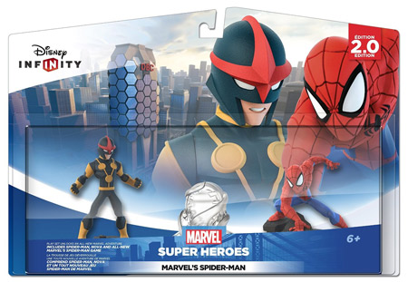 set_disney_inf_spiderman_7.jpg Disney Infinity 2.0 - Set 2 Personaggi Marvel Super Heroes - Spiderman + Nova + Mondo - immagine 1