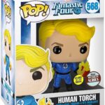 Funko Pop! - Fantastic Four - 568 HUMAN TORCH - GLOWS IN THE DARK - Speciality Series - Bobble Head