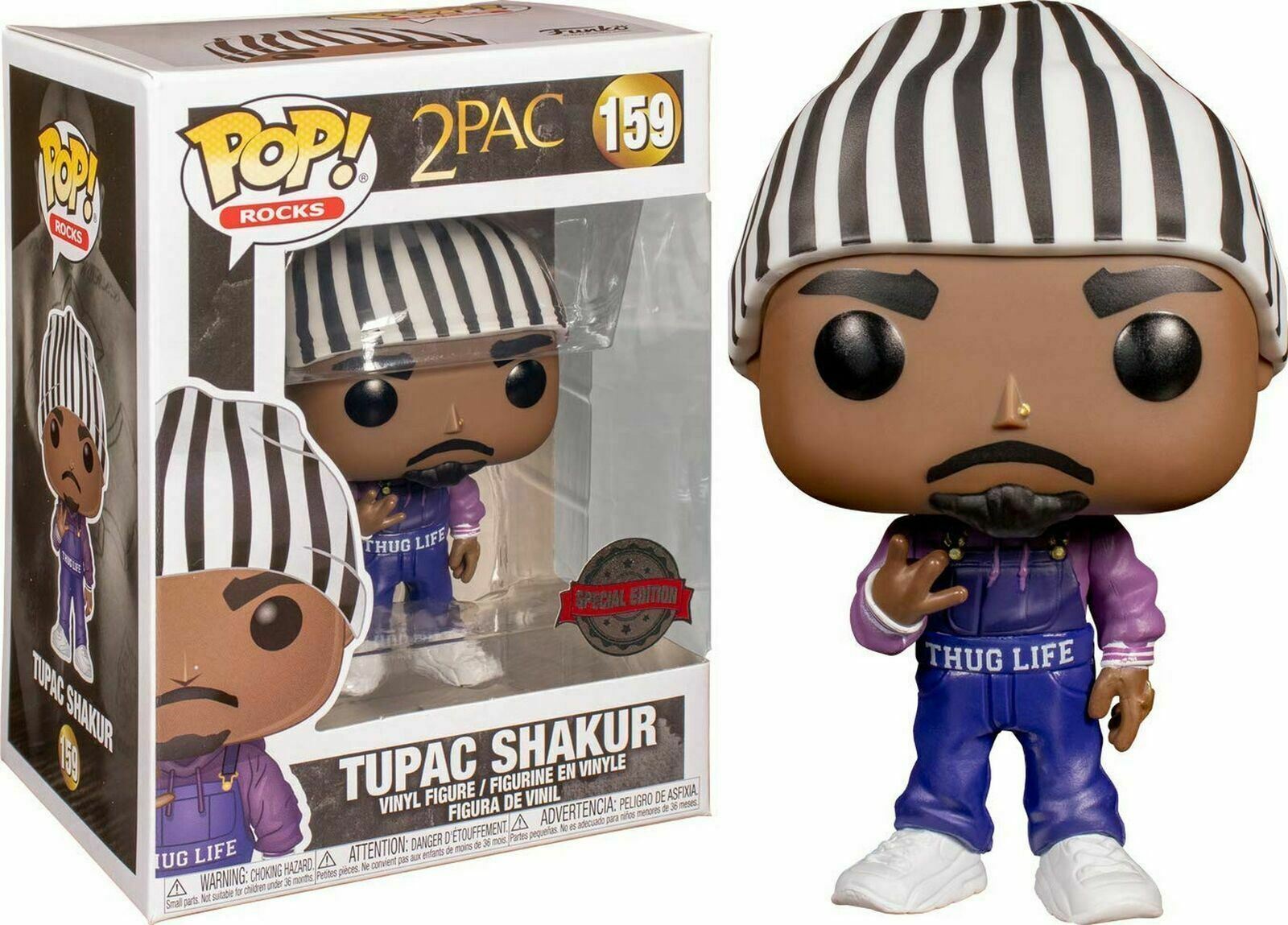 tupac_7.jpg Funko Pop! Rocks - 159 TUPAC SHAKUR - Special Edition - Vinyl Figure - immagine 1